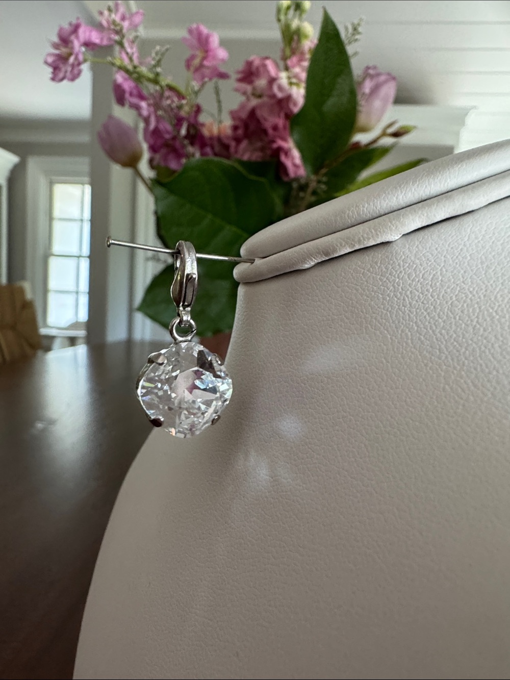 Sabika Clear Crystal Drop Necklace Pendant